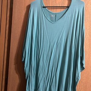 24/7 Comfort Apparel Teal V-Neck Tunic